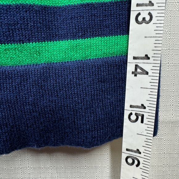 J.CREW Cotton Teddie Sweater Women's S Navy Blue Kelly Green Stripes Preppy Boat - Picture 12 of 12